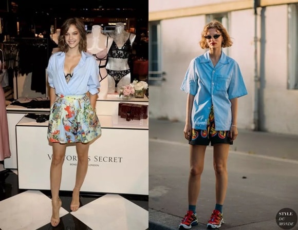 Cách diện áo sơ mi và quần short giúp bạn xinh đẹp trong một nốt nhạc, độ sành điệu tăng vài chân kính 3 Cách diện áo sơ mi và quần short giúp bạn xinh đẹp trong một nốt nhạc, độ sành điệu tăng vài chân kính 3