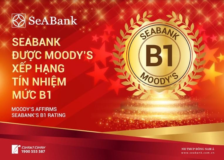 SeABank được Moody's xếp hạng tín nhiệm B1