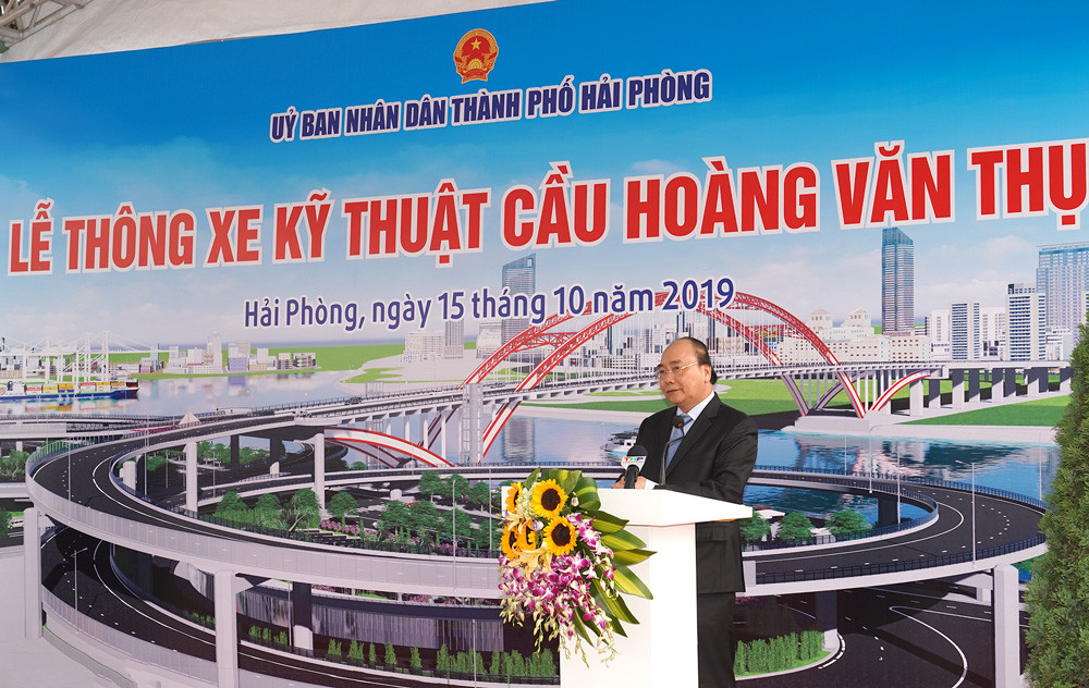 Thủ tướng cắt băng thông xe cầu Hoàng Văn Thụ, Hải Phòng