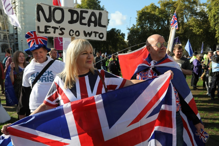 Các nhà hoạt động chống Brexit tuần hành trước Quốc hội