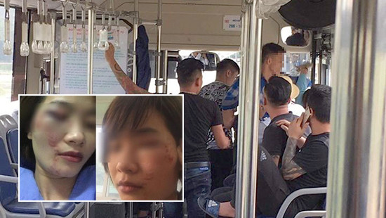 Nữ phụ xe buýt bị 4 nam thanh niên hành hung dã man