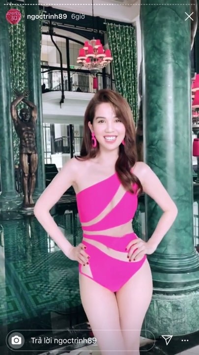 Hậu trường chụp ảnh bikini 'siêu nóng bỏng' của Ngọc Trinh ở Sa Pa 1