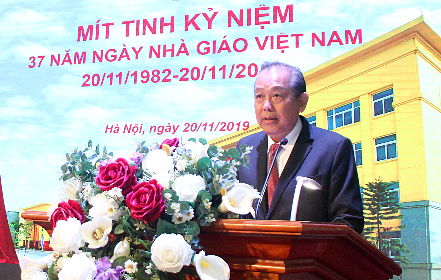 Học viện Tòa án mít tinh kỷ niệm 37 năm ngày Nhà giáo Việt Nam