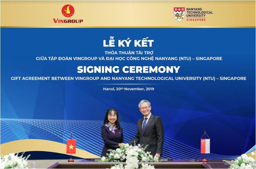 VinGroup tài trợ 5 triệu đô la Singapore cấp học bổng cho Thạc sĩ, Tiến sĩ người Việt tại ĐH Công nghệ Nanyang