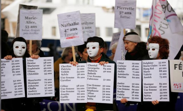 Pháp: Hàng chục ngàn người tuần hành lên án bạo lực gia đình