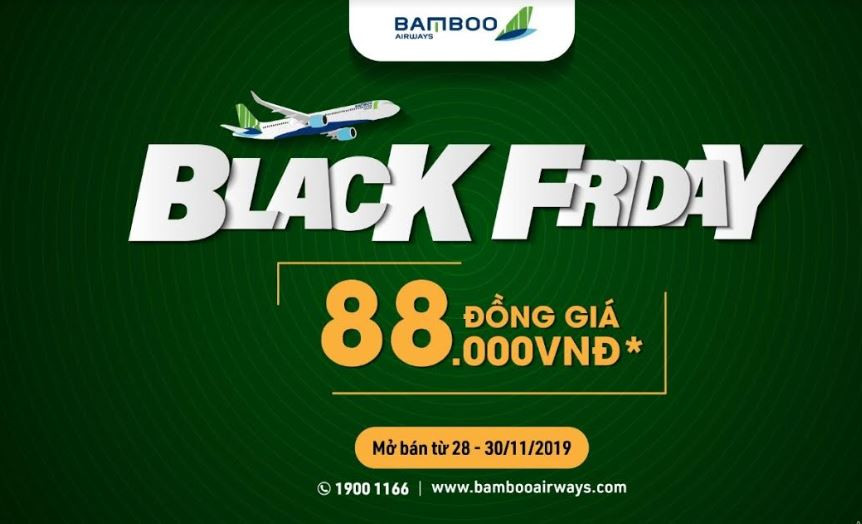 Bamboo Airways Black Friday - chương trình ưu đãi vé máy bay đồng giá dịp cuối năm