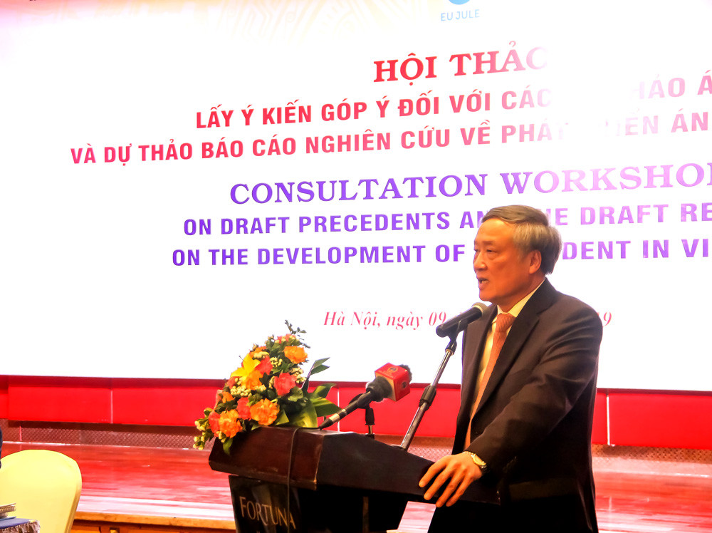 Hội thảo lấy ý kiến góp ý đối với phát triển án lệ tại Việt Nam