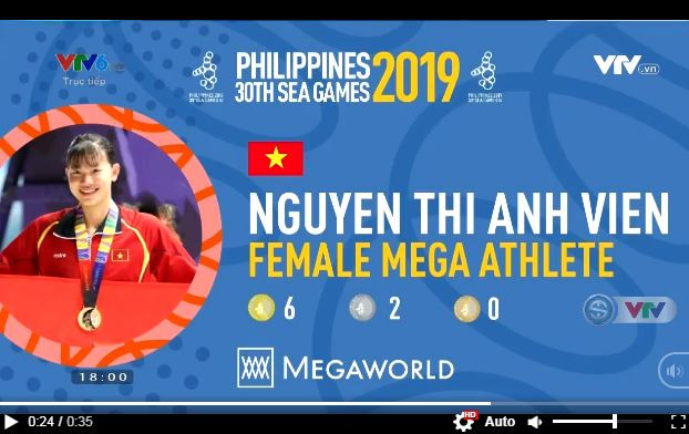Ánh Viên giành danh hiệu VĐV nữ xuất sắc nhất giải tại SEA Games 30
