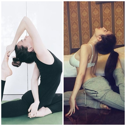 Sao nữ showbiz Việt khoe dáng gợi cảm khi tập yoga 9
