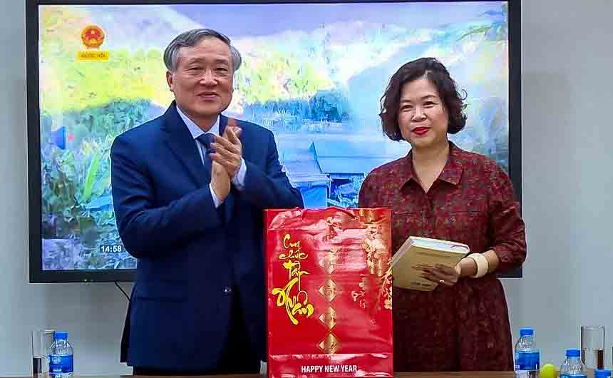 Bí thư Trung ương Đảng, Chánh án TANDTC thăm, chúc Tết Truyền hình Quốc hội Việt Nam