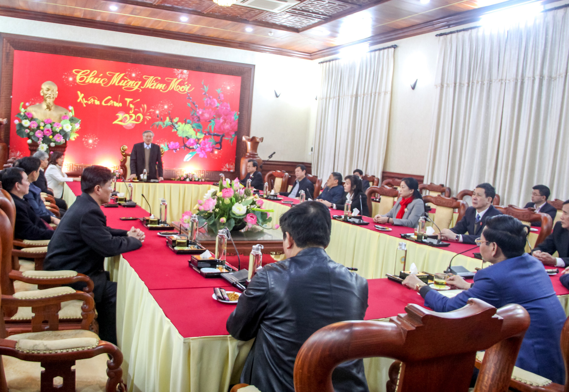 Chánh án Nguyễn Hòa Bình chúc Tết Hội đồng Thẩm phán và thủ trưởng các đơn vị TANDTC