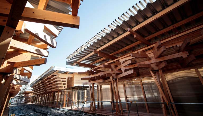 Tokyo 2020 ra mắt “Olympic plaza” làm từ gỗ quyên góp