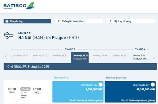 Bay thẳng Việt Nam – Séc giá từ hơn 4,5 triệu đồng với Bamboo Airways 