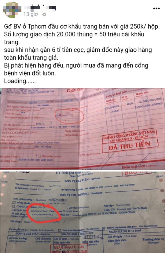 Giám đốc Bệnh viện quận Gò Vấp bị tố cáo gom khẩu trang bán giá cao