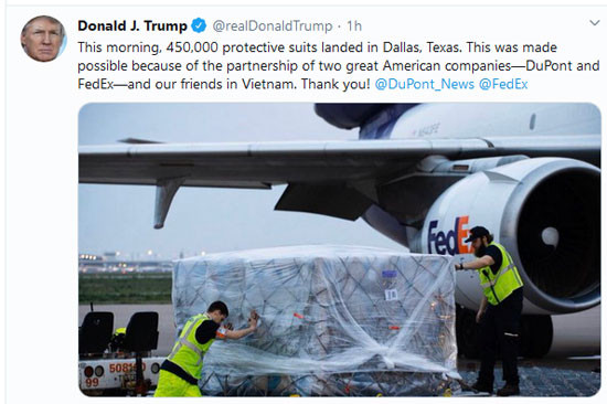 Tổng thống Trump cảm ơn ‘những người bạn Việt Nam’