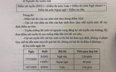 Những lưu ý đối với kỳ thi vào lớp 10 học sinh cần biết