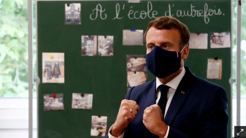Tổng thống Macron “quảng cáo” khẩu trang vải sản xuất tại Pháp 100%