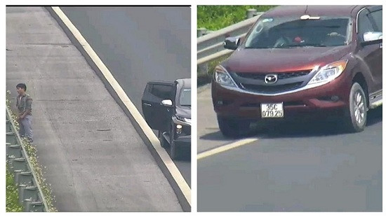 Xử phạt 2 tài xế chạy lùi và dừng xe đi vệ sinh trên cao tốc Hà Nội - Hải Phòng