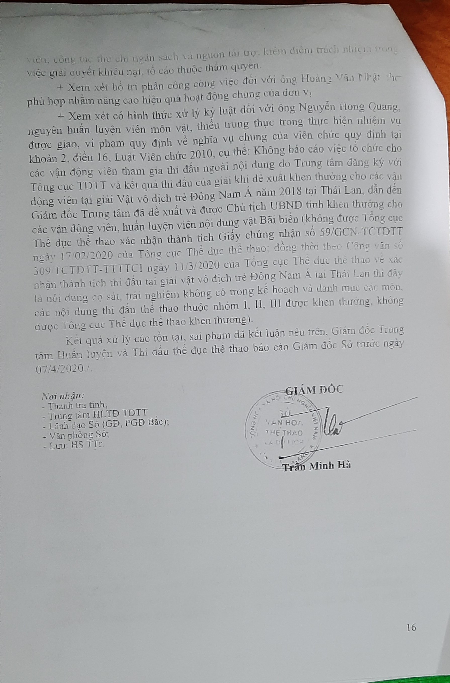 Bắc Giang: Phát hiện nhiều sai phạm tại Trung tâm huấn luyện và thi đấu TDTT