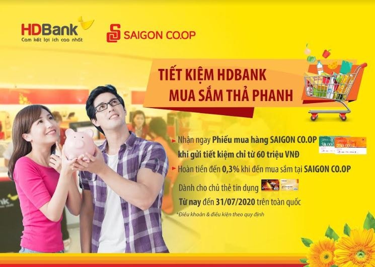 Tiết kiệm HDBank, mua sắm thả phanh