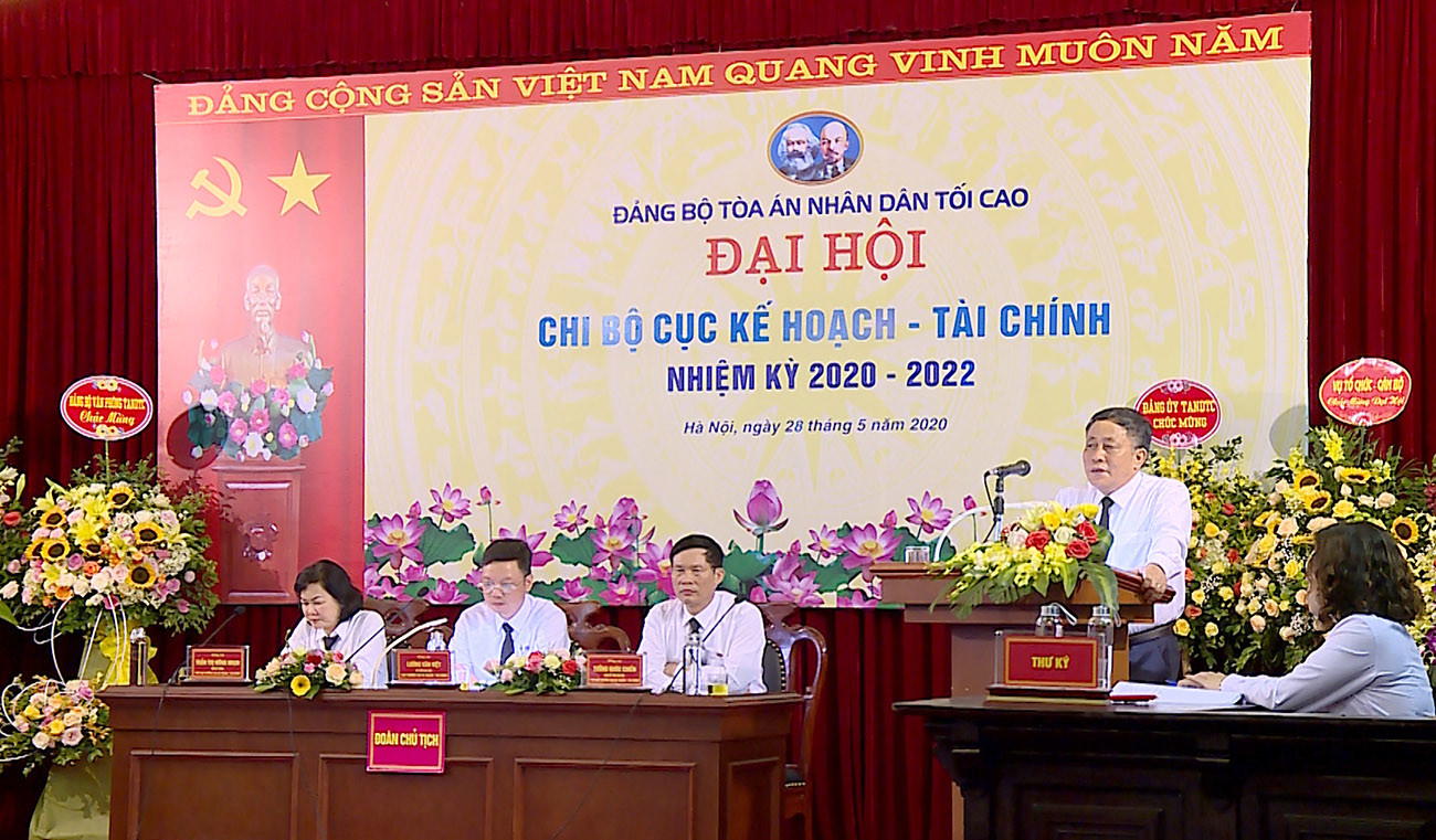 Cục Kế hoạch-Tài chính TANDTC tổ chức thành công Đại hội Chi bộ nhiệm kỳ 2020-2022