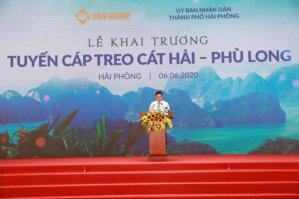 Sun Group khai trương cáp treo dài gần 4km tại Cát Hải - Hải Phòng