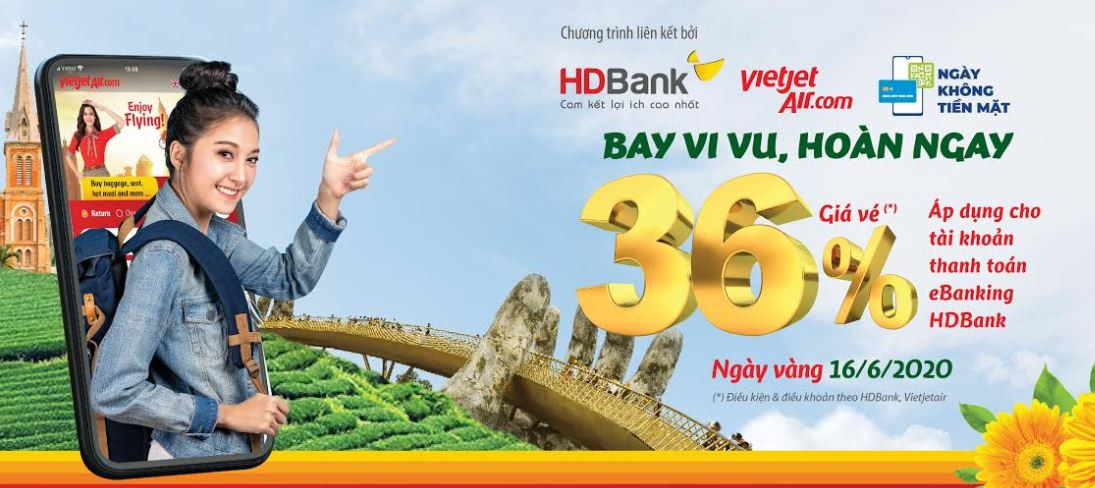 “Thanh toán ngay - hoàn tiền bay” cùng HDBank