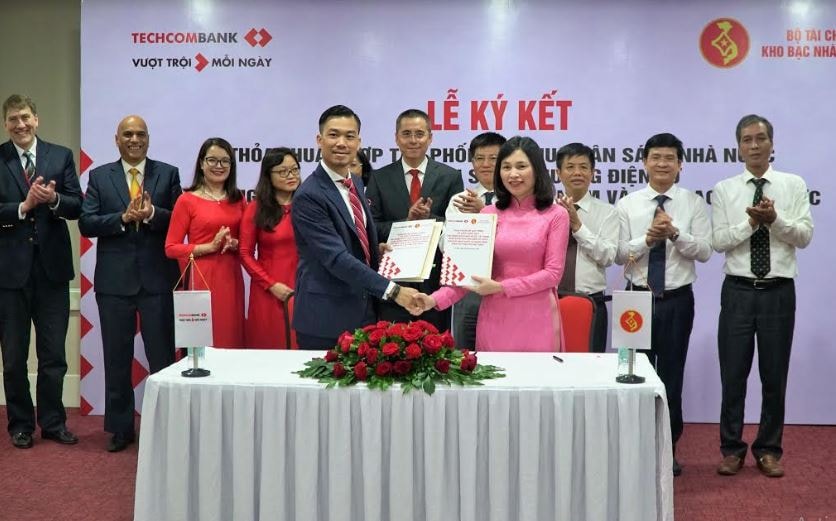 Kho bạc Nhà nước ký thỏa thuận với Techcombank về phối hợp thu ngân sách và thanh toán song phương điện tử