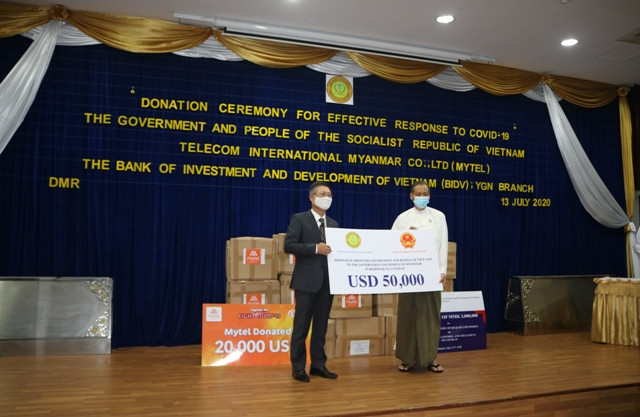 Việt Nam tặng Myanmar 50.000 USD phòng, chống đại dịch COVID-19