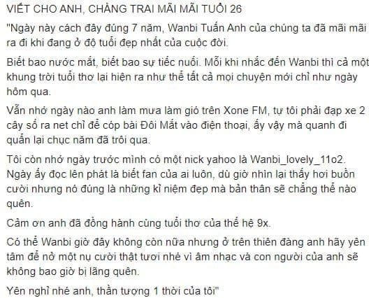 7 năm ngày mất wanbi tuấn anh  1