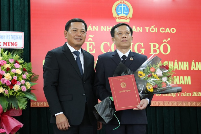 Trao Quyết định bổ nhiệm Chánh án TAND tỉnh Quảng Nam