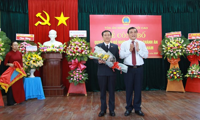 Trao Quyết định bổ nhiệm Chánh án TAND tỉnh Quảng Nam
