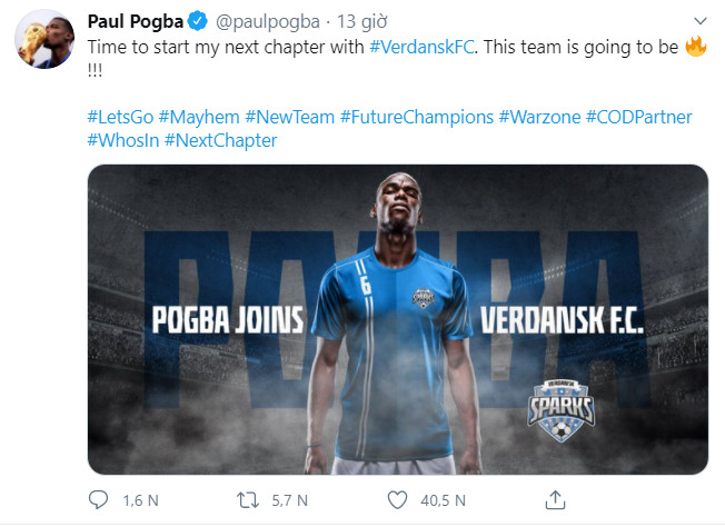 Paul Pogba bất ngờ thông báo gia nhập câu lạc bộ mới