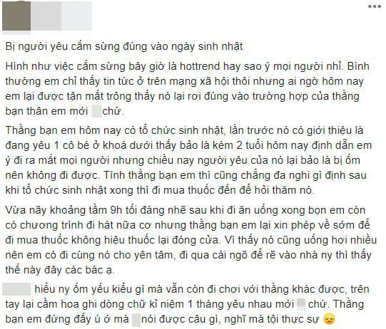 bạn gái cắm sừng ngày sinh nhật  1