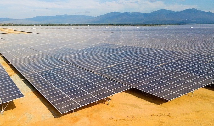 Một dự án điện mặt trời được đầu tư, xây dựng tại tỉnh Ninh Thuận. Ảnh: Anh Minh