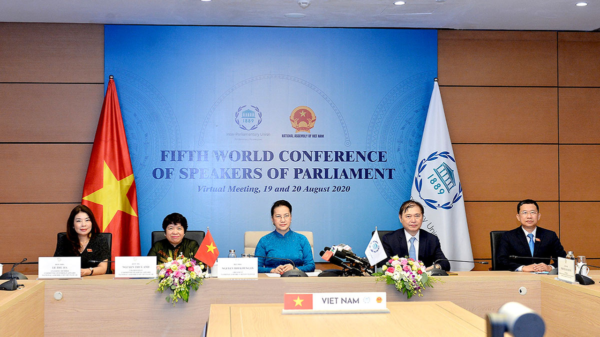 Bà Nguyễn Thị Kim Ngân dự Hội nghị các Chủ tịch Quốc hội Thế giới lần thứ 5