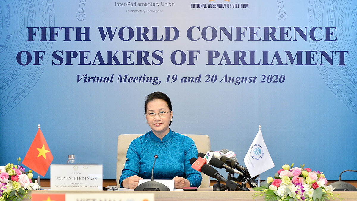 Bà Nguyễn Thị Kim Ngân dự Hội nghị các Chủ tịch Quốc hội Thế giới lần thứ 5