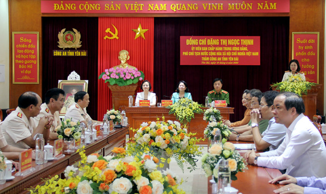 Phó Chủ tịch nước Đặng Thị Ngọc Thịnh: Xây dựng Công an Yên Bái trong sạch vững mạnh