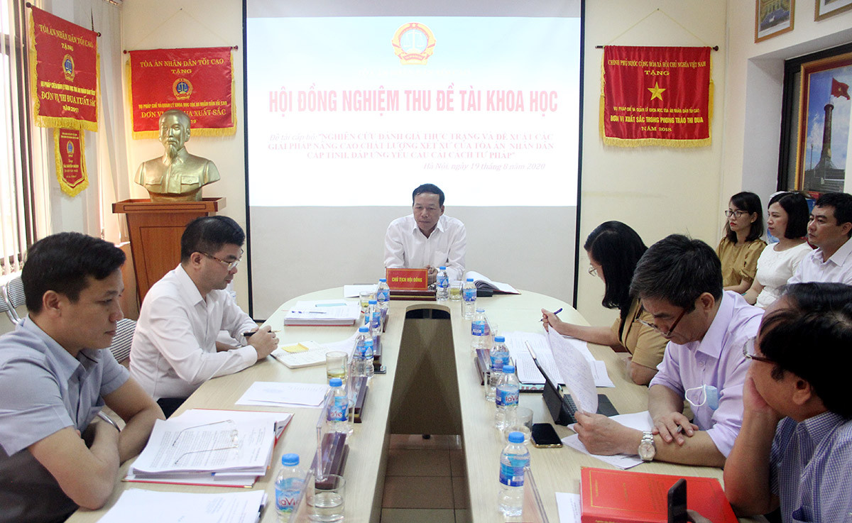 TANDTC nghiệm thu đề tài khoa học cấp Bộ 