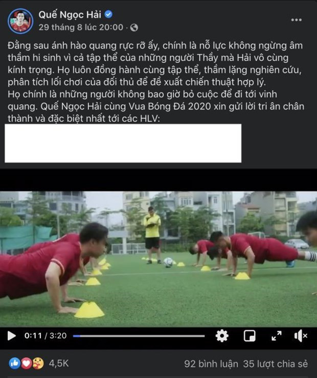 Quế Ngọc Hải đóng quảng cáo vi phạm bản quyền hình ảnh đội tuyển Việt Nam