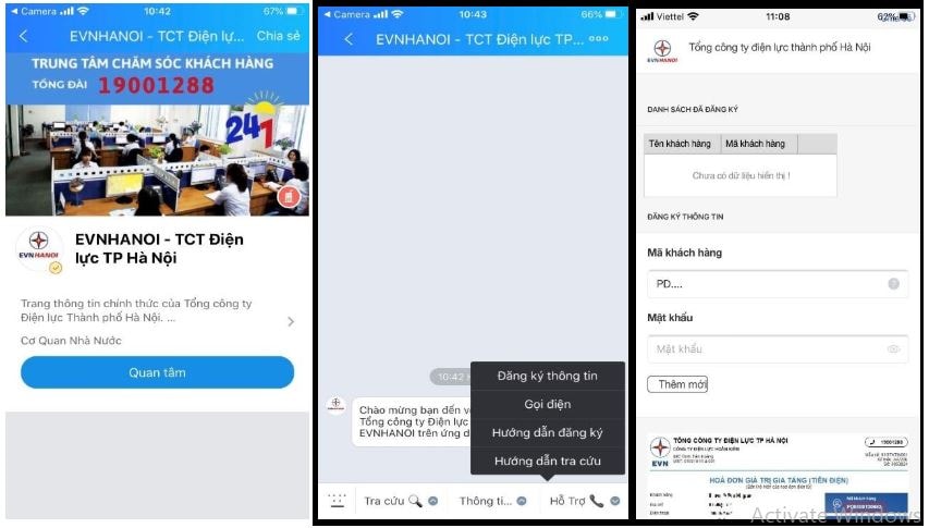 EVNHANOI triển khai tiện ích chăm sóc khách hàng qua ứng dụng Zalo