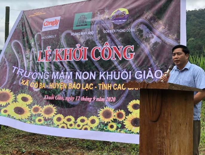 Báo Công lý phối hợp khởi công xây dựng trường Mầm non Khuổi Giào Báo Công lý phối hợp khởi công xây dựng trường Mầm non Khuổi Giào