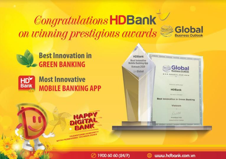 HDBank nhận giải Triển vọng Kinh doanh Toàn cầu năm 2020