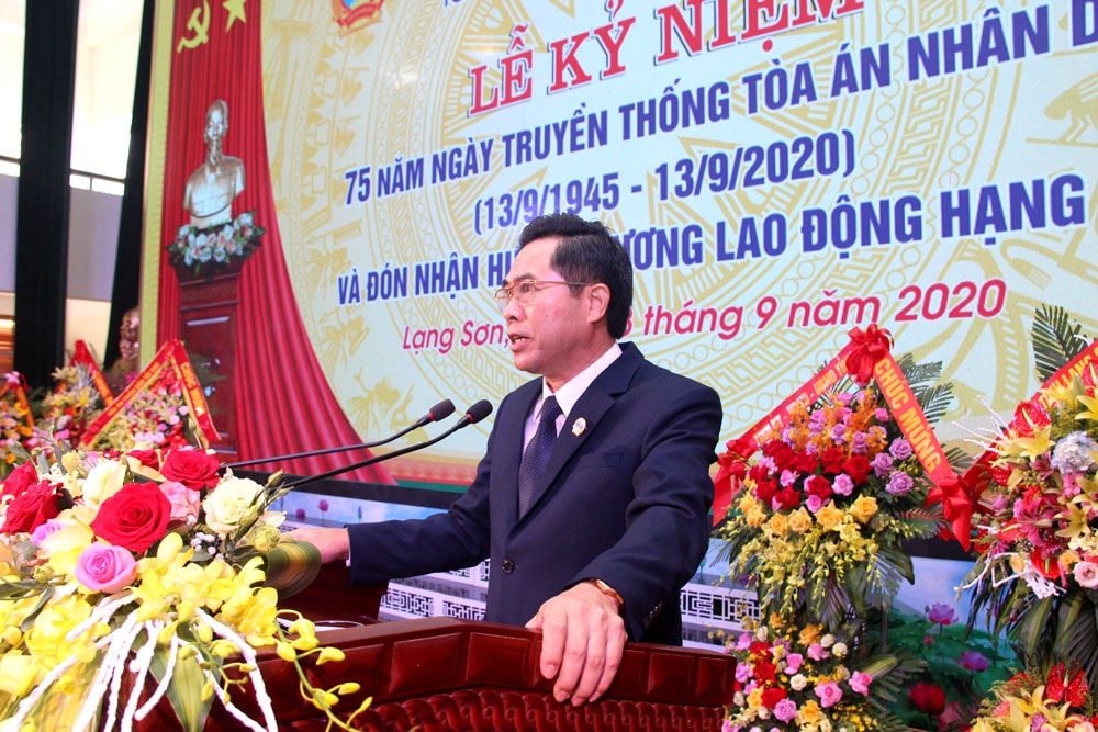 TAND tỉnh Lạng Sơn tổ chức lễ kỷ niệm 75 năm ngày Truyền thống TAND