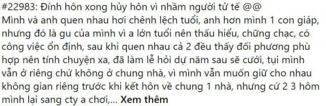 hủy hôn vào phút trót 3