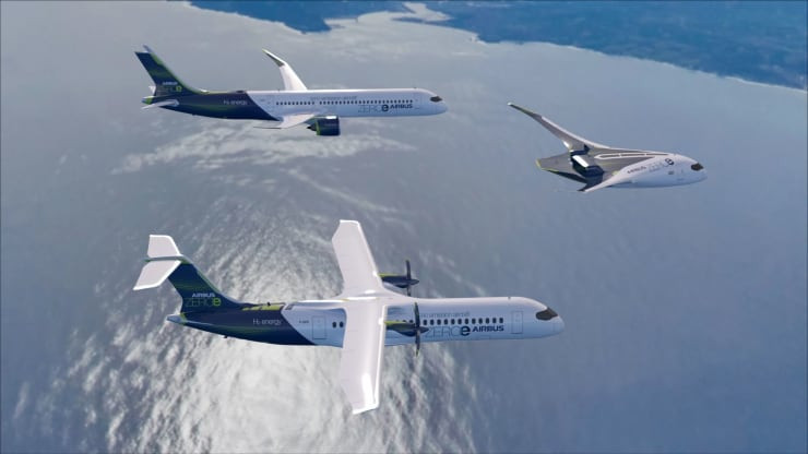Airbus đặt mục tiêu sử dụng máy bay thương mại chạy bằng hydro vào năm 2035