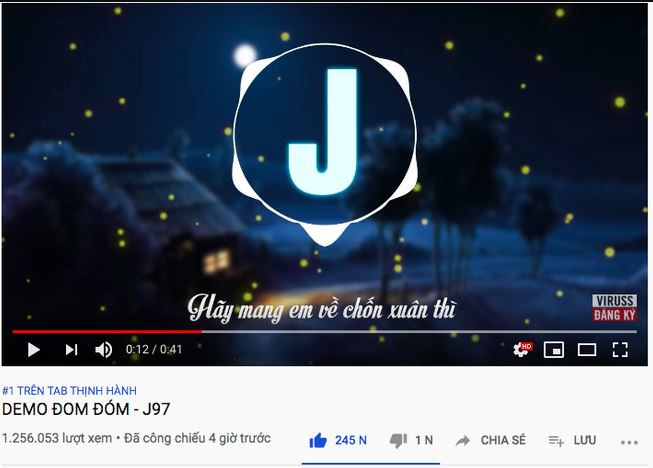 MV Hoa Hải Đường của Jack vượt Rap Việt, đạt top 1 trending YouTube sau 16 tiếng