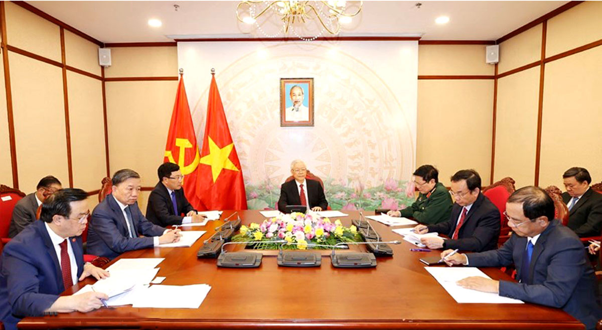 Tổng Bí thư, Chủ tịch nước Nguyễn Phú Trọng điện đàm với Tổng Bí thư, Chủ tịch Trung Quốc