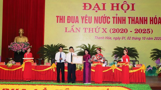 Phó Chủ tịch nước dự Đại hội Thi đua yêu nước tỉnh Thanh Hóa