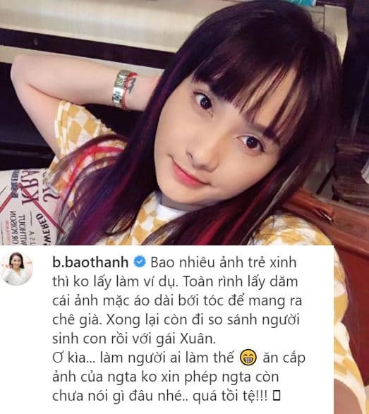 Bảo Thanh bị chê già 2